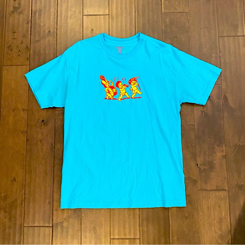 GOLF T-Shirt / Size: L / Color: Blue and Pink